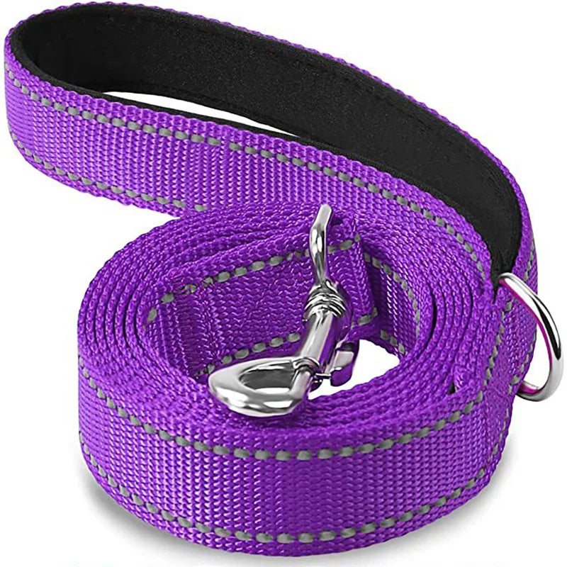 Reflective Dog Leash – Night Safety Walking Lead 1.2/1.5/1.8m