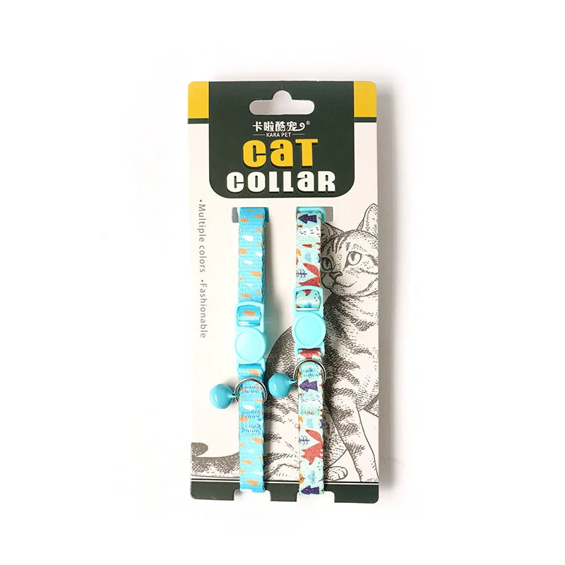 Cat Collar Set with Bell – Adjustable Kitten & Small Pet Necklace (2pcs)