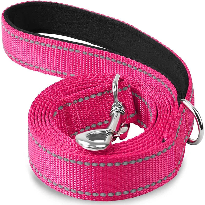 Reflective Dog Leash – Night Safety Walking Lead 1.2/1.5/1.8m
