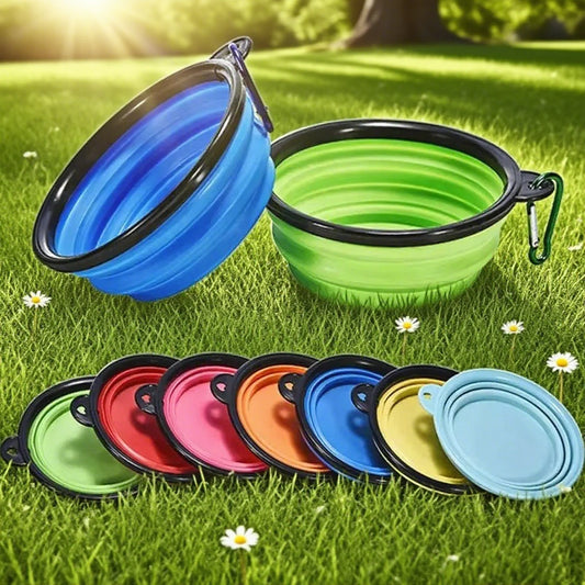 Foldable Pet Travel Bowl – 350mL