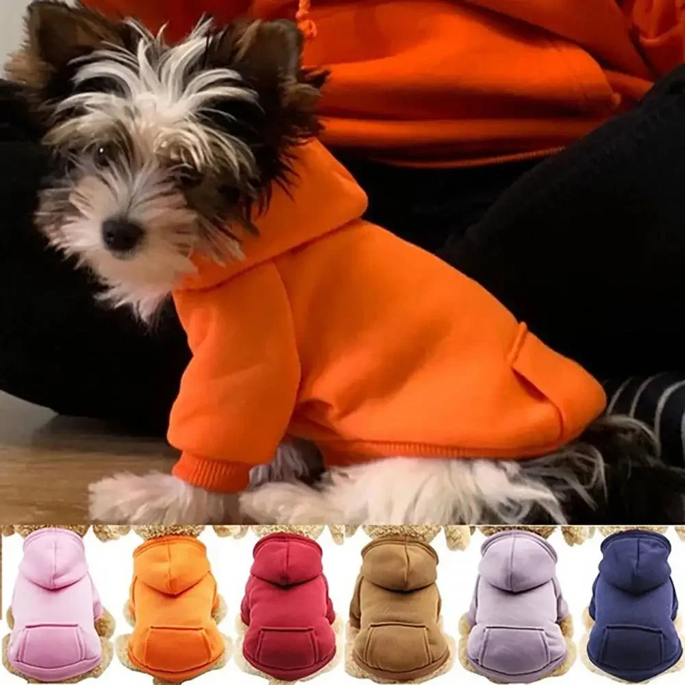 Puppy Pet Hooded Sweatshirt – Autumn Winter Dog Cat Clothes
