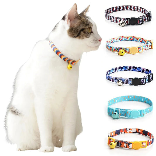 Cat Collar Set with Bell – Adjustable Kitten & Small Pet Necklace (2pcs)