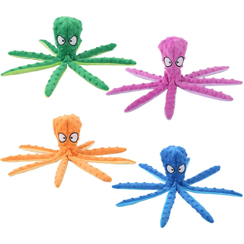 Octopus Dog Toy – Plush Squeaky & Bite-Resistant Puppy Toy