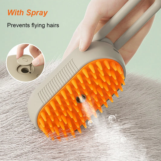 3-in-1 USB Rechargeable Pet Steam Brush