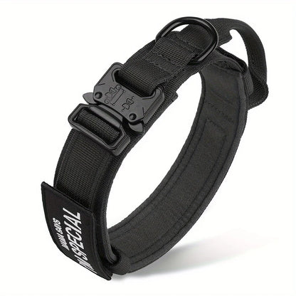 Tactical Dog Collar with Handle – Heavy Duty Military Training Collar