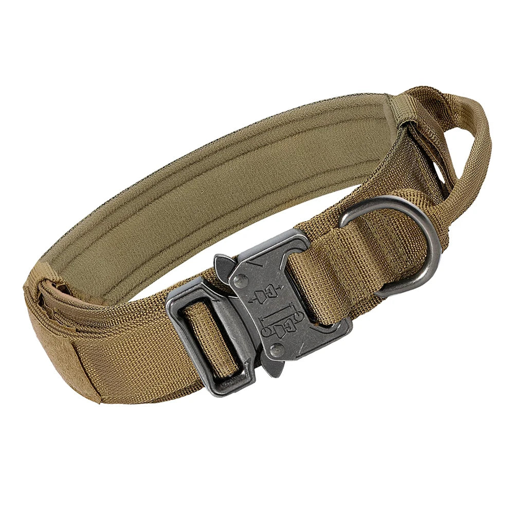 Tactical Dog Collar with Handle – Heavy Duty Military Training Collar