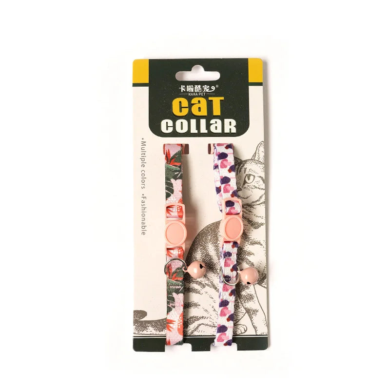 Cat Collar Set with Bell – Adjustable Kitten & Small Pet Necklace (2pcs)