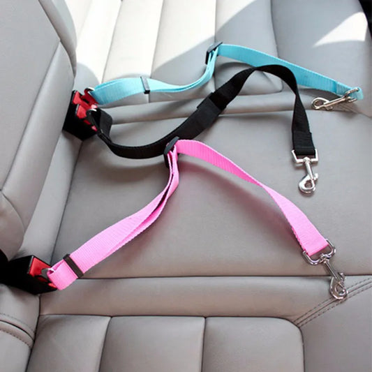 Adjustable Pet Car Seat Belt – Dog & Cat Safety Harness Clip
