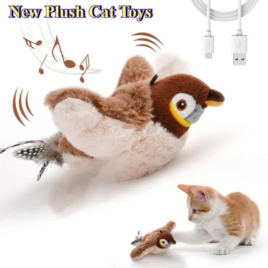 Catnip Electric Bird Toy – USB Rechargeable Interactive Plush