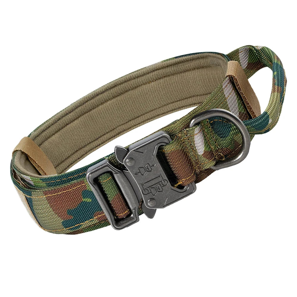 Tactical Dog Collar with Handle – Heavy Duty Military Training Collar