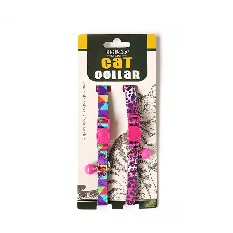 Cat Collar Set with Bell – Adjustable Kitten & Small Pet Necklace (2pcs)